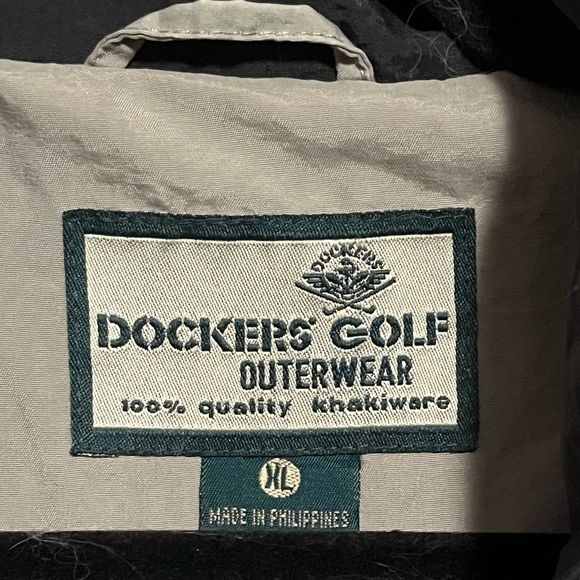 Vintage Dockers Tan Bomber Half Zip Golf Jacket - Picture 8 of 14